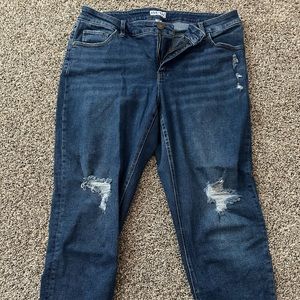 Ava & Viv high rise distressed jeans straight leg